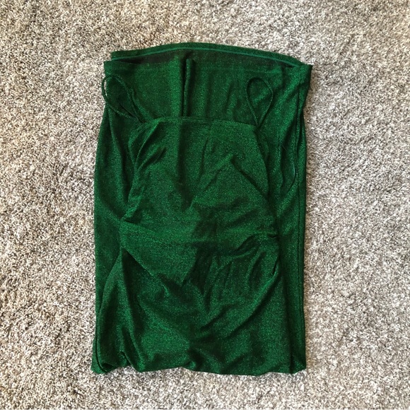 NWT Reformation Breslin Midi Dress - Emerald Sparkle Knit Stretchy Holiday - Picture 5 of 9